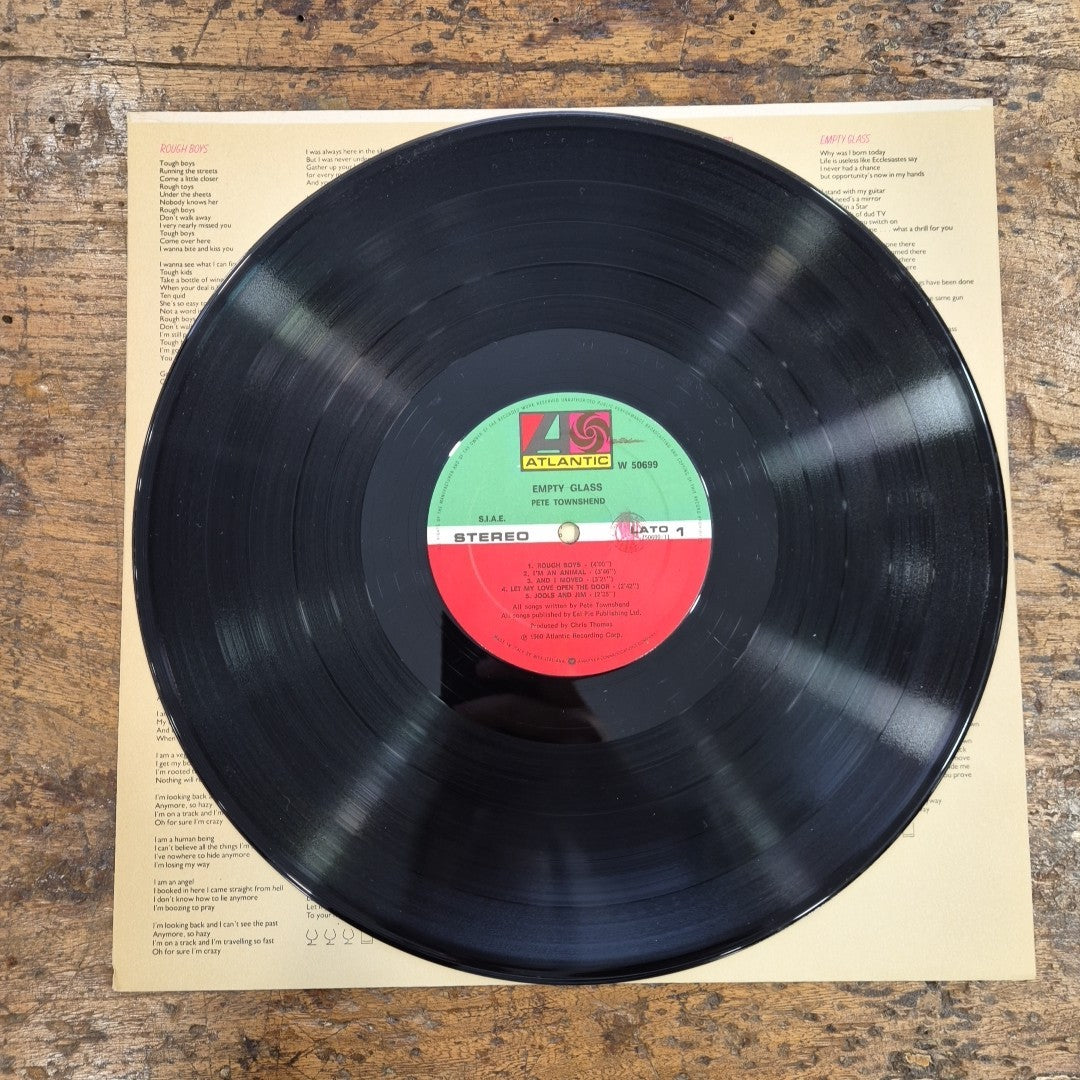 LP Pete Townshend - Empty Glass Atlantic W 50 699 Made In Italy Vinile Rock