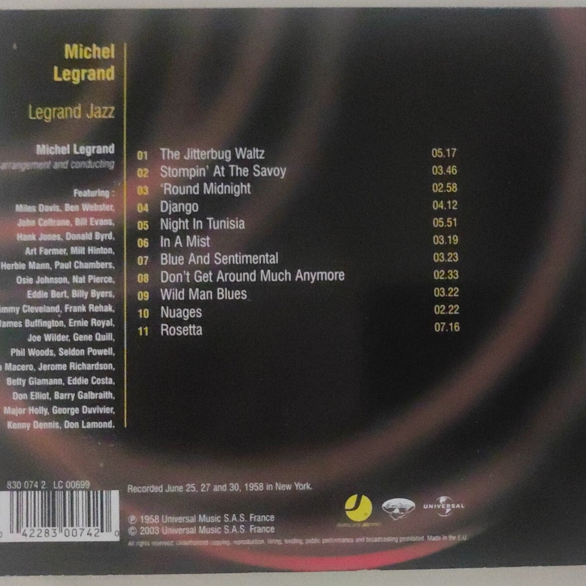CD Michel Legrand – Legrand Jazz