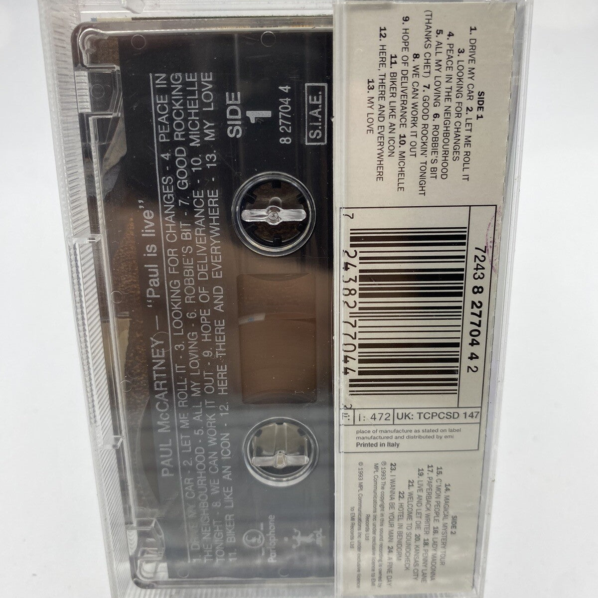 MUSICASSETTA Tape SS Paul McCartney – Paul Is Live Rock Pop 1993 Cassetta Old