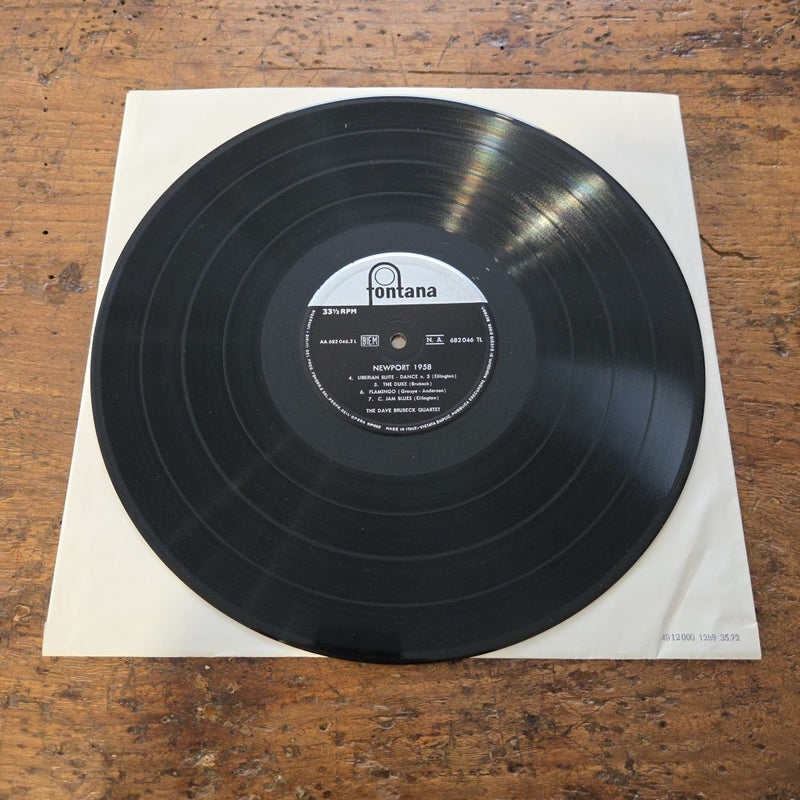 LP The Dave Brubeck Quartet - Newport 1958 682 046 TL Jazz Music Made In Italy
