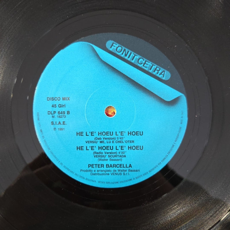 LP Peter Barcella - He L'è Hoeu L'è Hoeu DLP 649 1991 Made In Italy