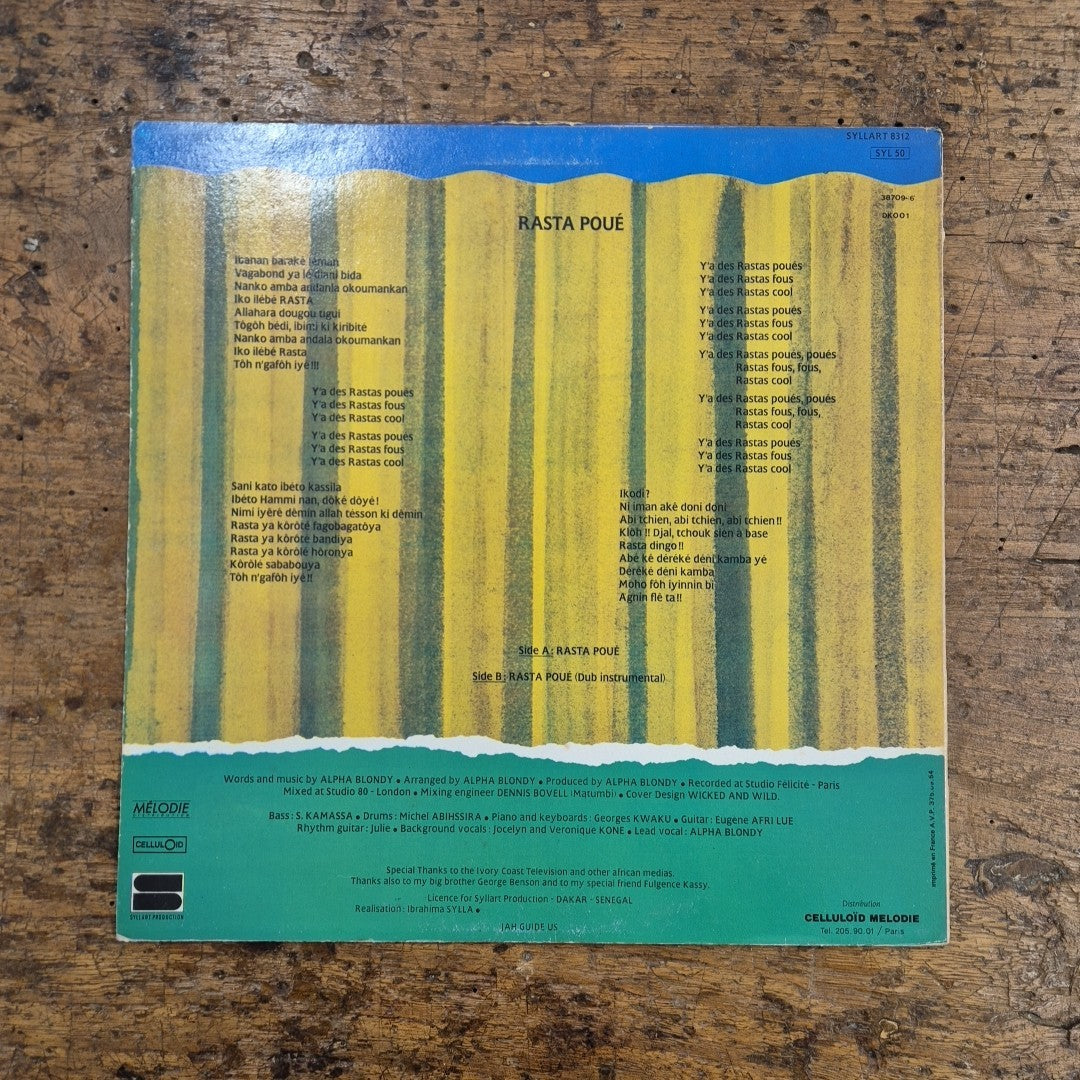 LP Alpha Blondy - Rasta Pouè 8709 France 1983 Musica Reggae Dub Vinile 12