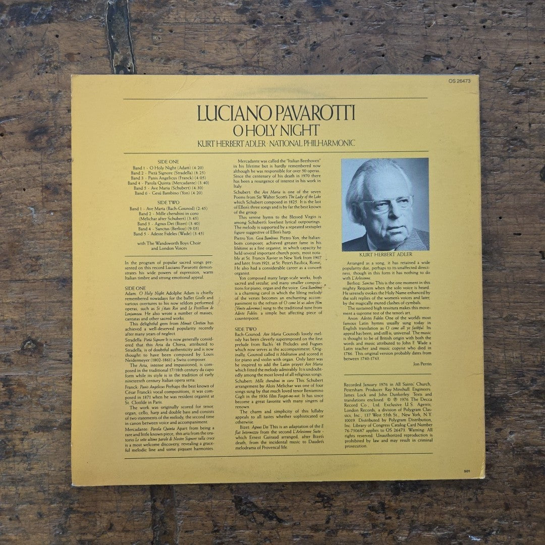 LP Luciano Pavarotti - O Holy Night OS 26473 1976 Musica Italiana Vinile