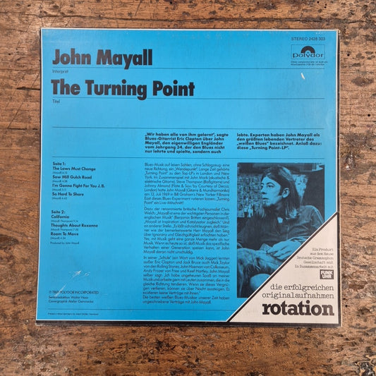 LP John Mayall - The Turning Point Polydor 2428 303 Musica Rock Vinile