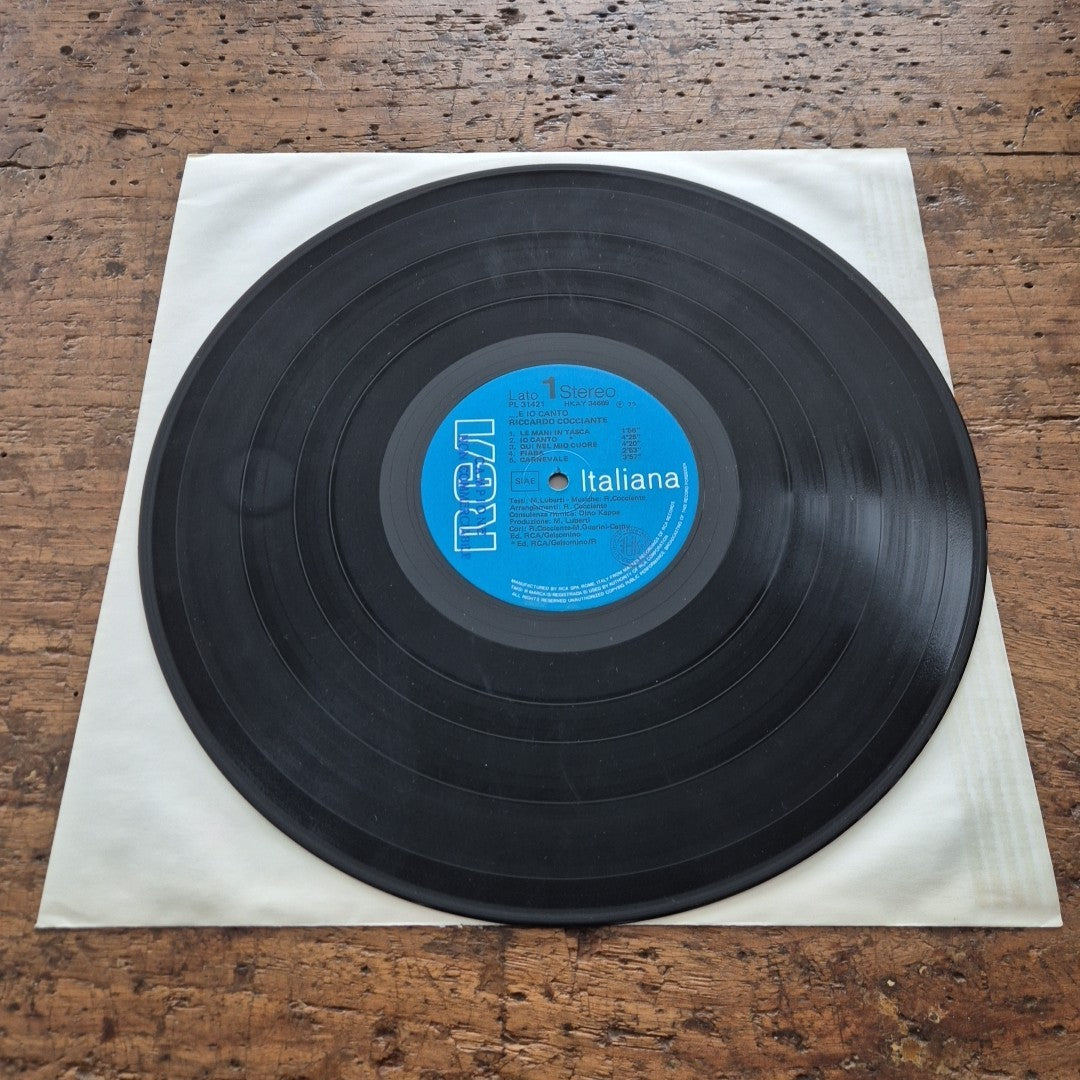 LP Riccardo Cocciante E Io Canto RCA PL 31421 Musica Italiana Vinile 1979