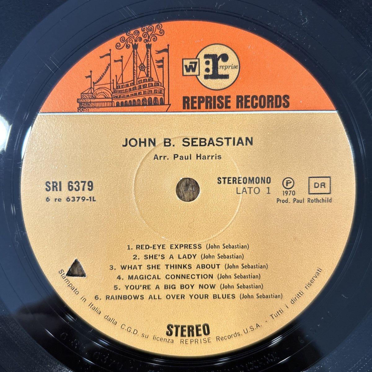 LP John B. Sebastian - SRI 6379 Rock Folk Country 1970 Italy Vinile