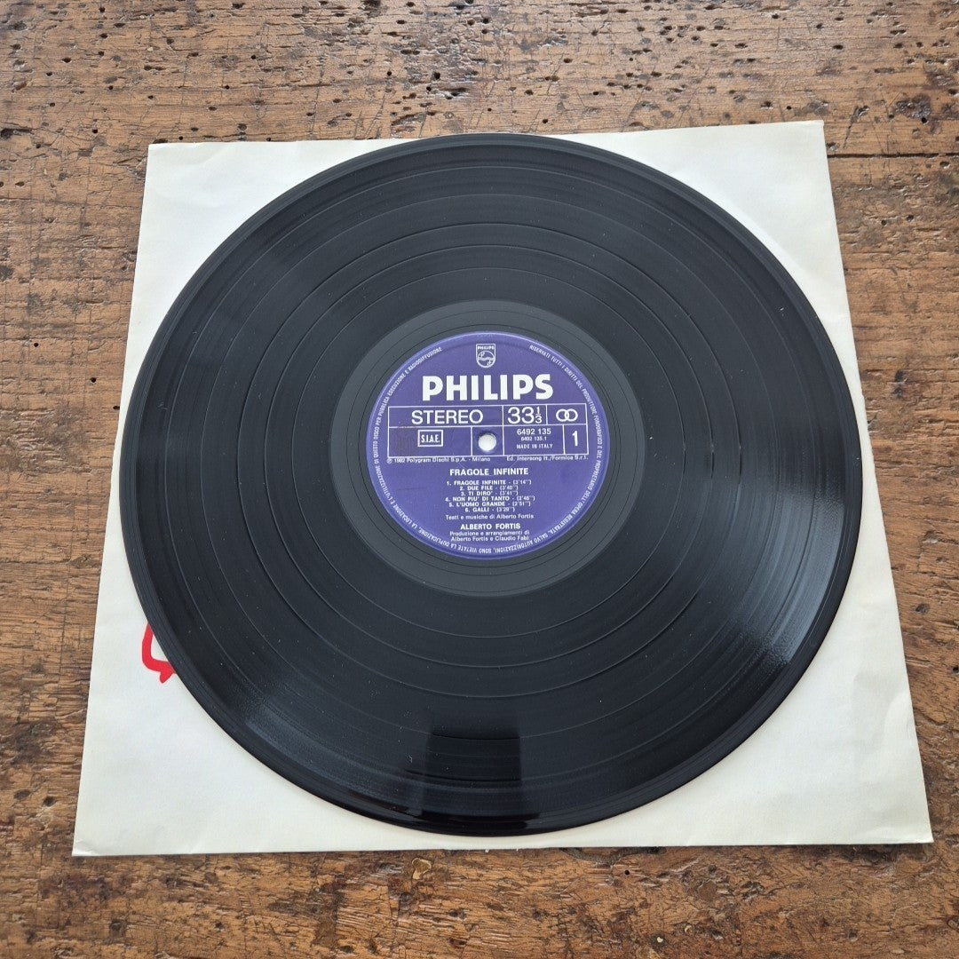 LP Alberto Fortis - Fragole Infinite 6492 135 Italy 1982 Musica Italiana Vinile