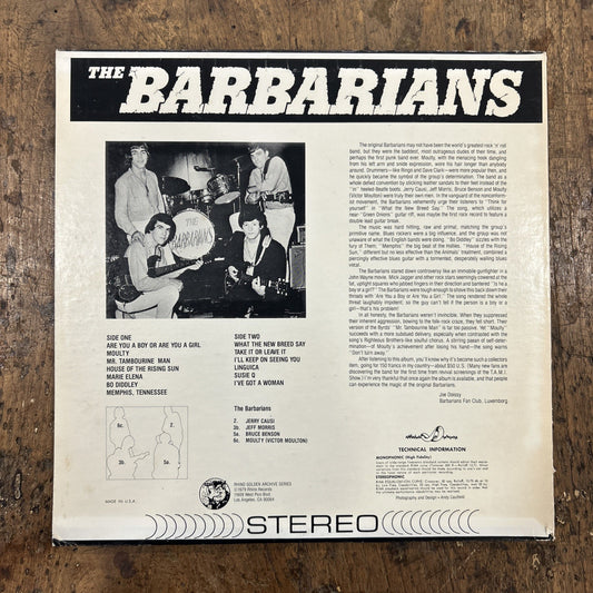 LP The Barbarians - RNLP 008 Made In USA Rhino Records 1979 Vinile Rock