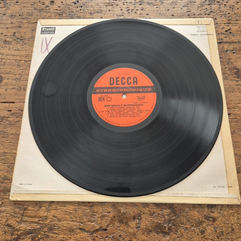 LP John Mayall's Bluesbreakers 192.005 france  Musica Rock Pop Vinile 12