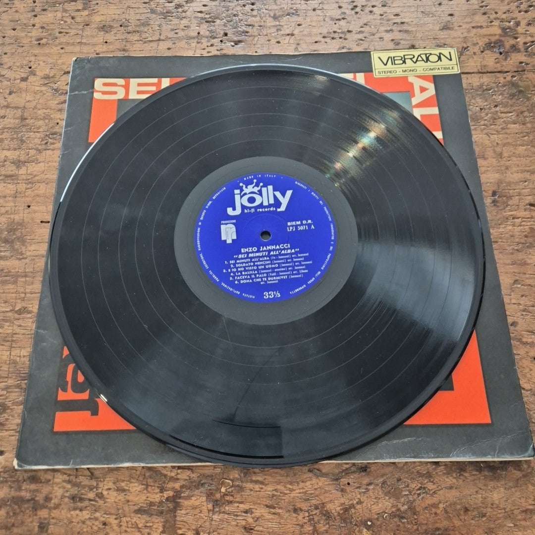 LP Enzo Jannacci - Sei Minuti All'alba LPJ 5071 Musica Italiana Vinile
