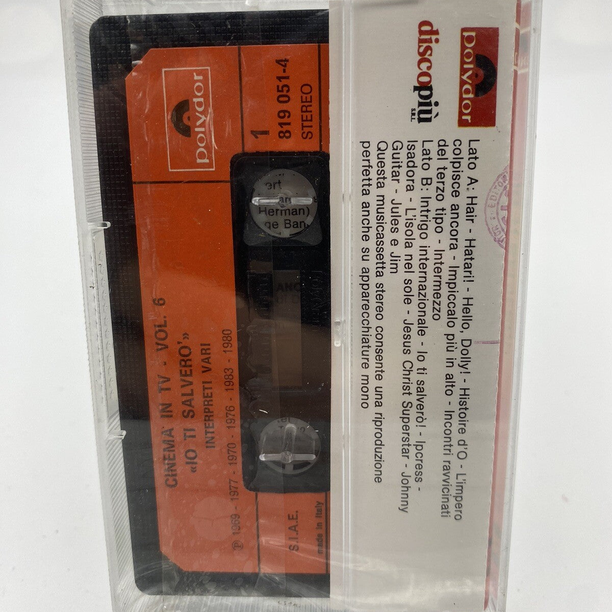 MUSICASSETTA Tape SS Various - Io Ti Salveró Cinema In Tv Italy