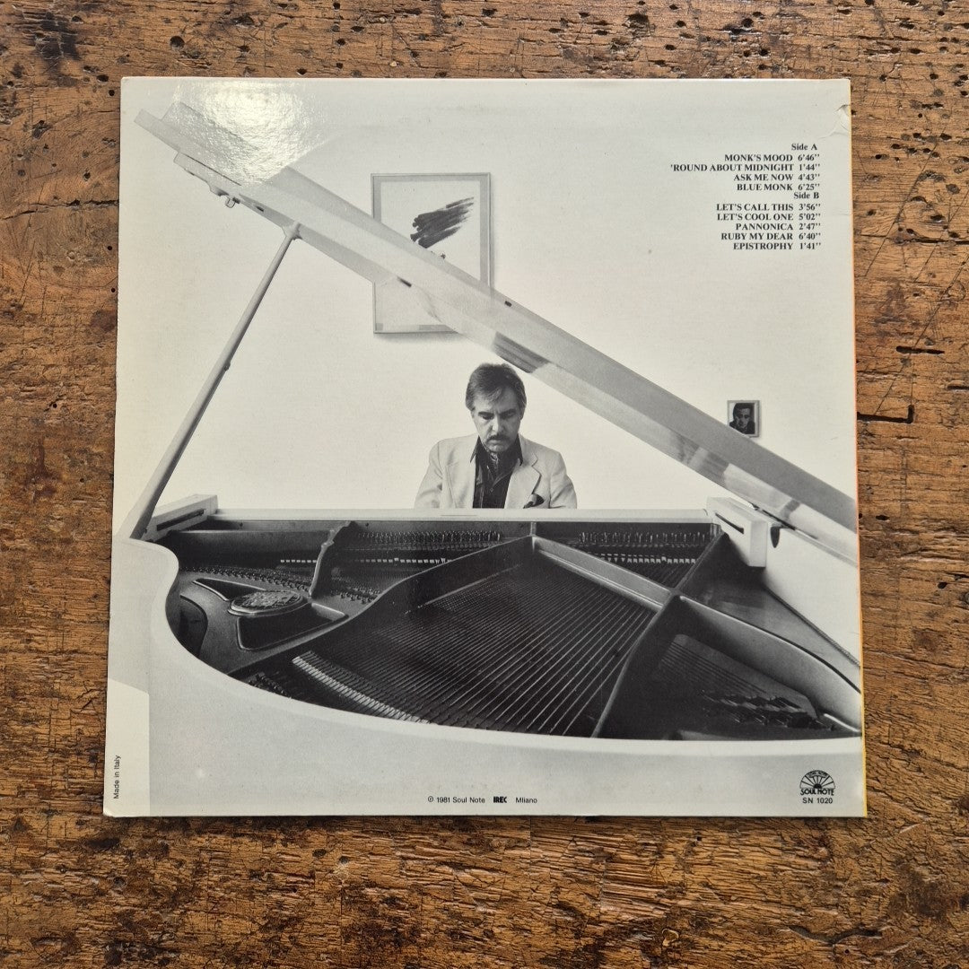 LP Gaslini Plays Monk SN 1020 Made In Italy 1981 Musica Jazz Vinile