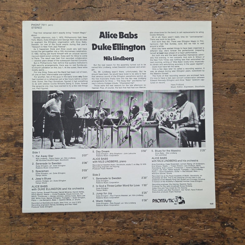 LP Alice Babs Duke Ellington - Far Away Star  PHONT 7511 1979 Jazz Vinile