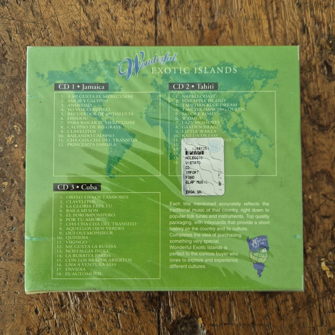 CD Wonderful Exotic Island SIGILLATO SEALED Jamaica Tahiti Cuba 3 Cd
