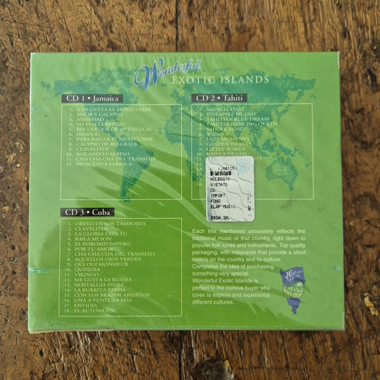 CD Wonderful Exotic Island SIGILLATO SEALED Jamaica Tahiti Cuba 3 Cd