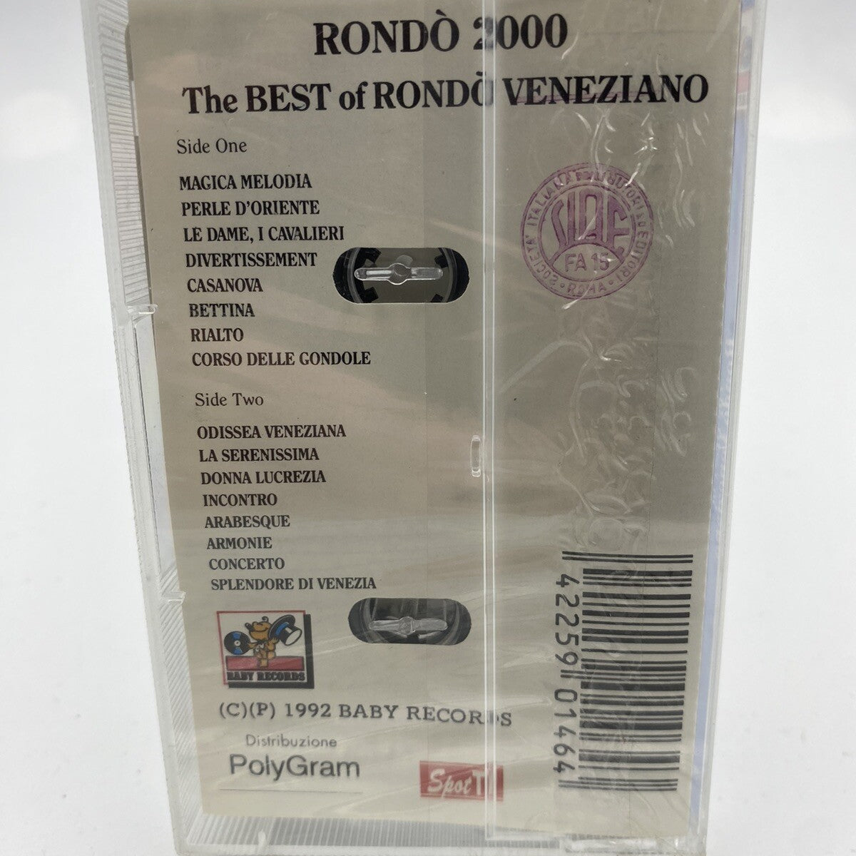 MUSICASSETTA Tape SS Rondo' Veneziano* – Rondò 2000  Elettronica 1992 Modern