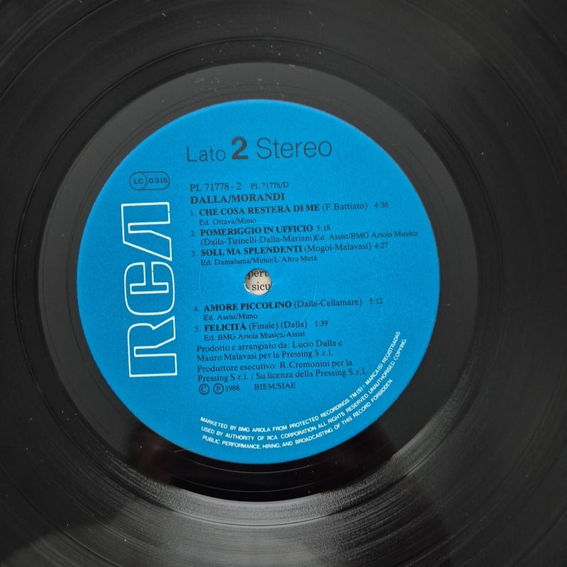 LP Dalla Morandi RCA ITALIANA PL 71778Italy 1988 Musica Italiana Vinile