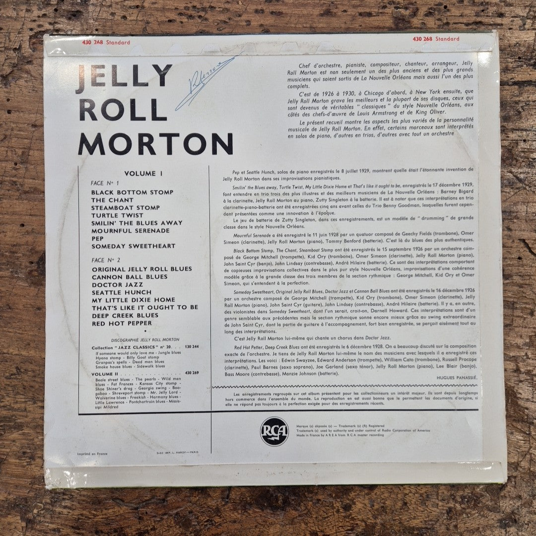 LP Jelly Roll Morton - Vol. 1 430.268 Made In France musica JAZZ Vinile 12