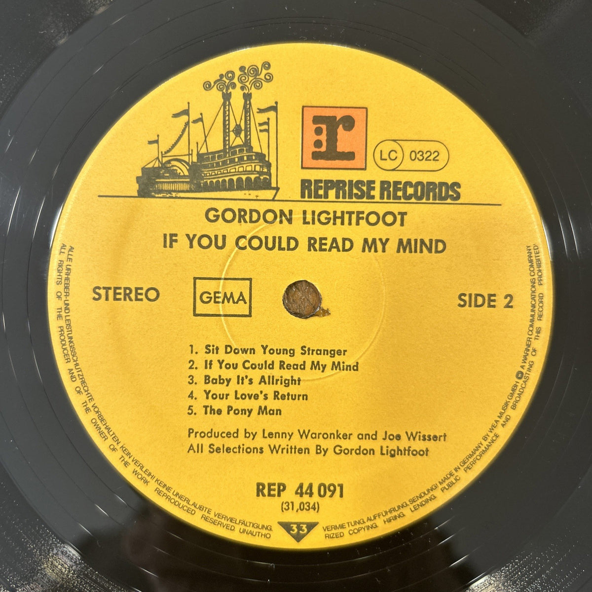 LP Gordon Lightfoot - If You Could Read My Mind 44091 Rock Vinile