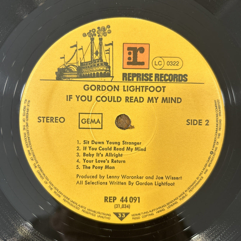 LP Gordon Lightfoot - If You Could Read My Mind 44091 Rock Vinile