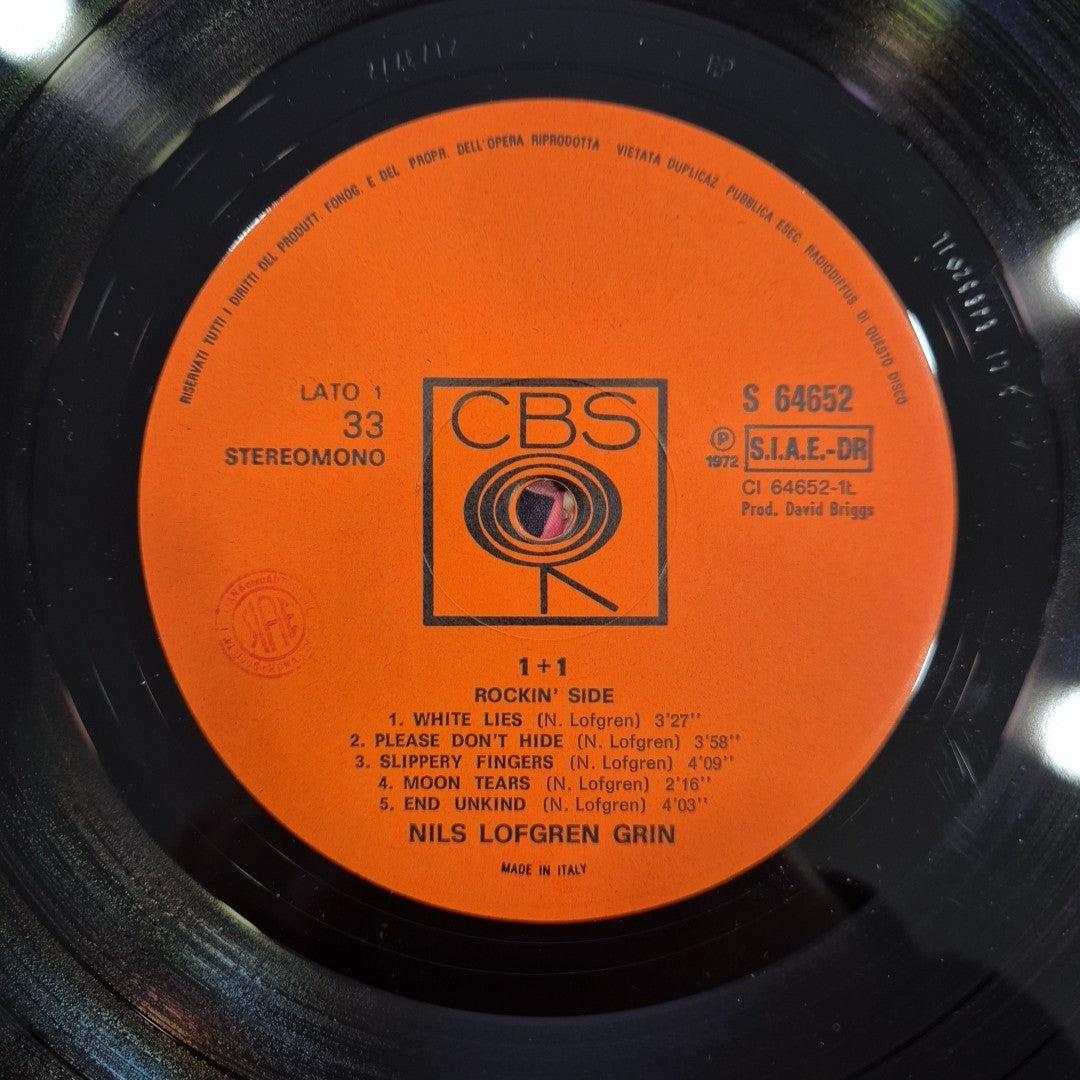 LP Nils Lofgren Grin - 1+ 1 CBS S 64652 Made In Italy Musica Rock Vinile