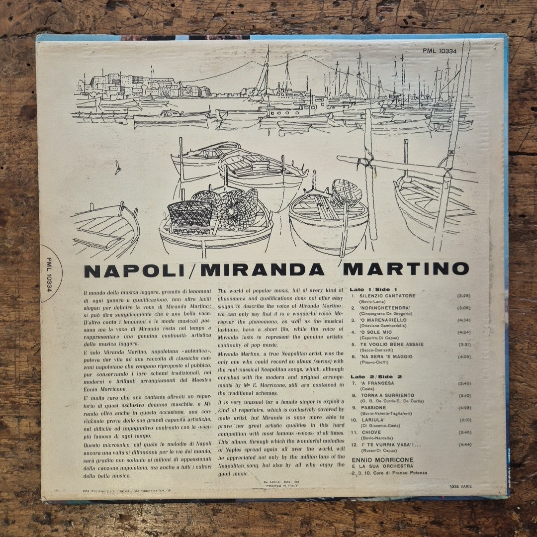 LP Miranda Martino - Napoli PML 10334 Musica Italiana Vinile Italy
