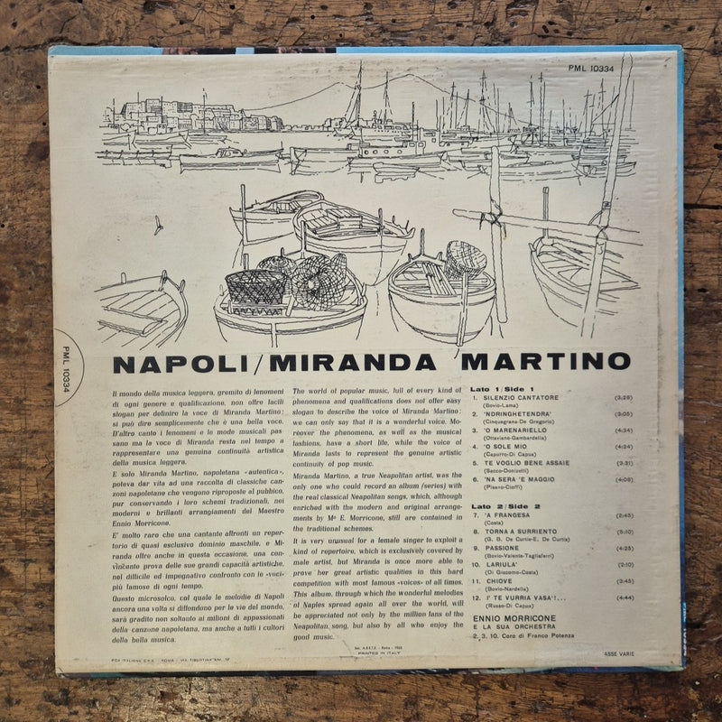 LP Miranda Martino - Napoli PML 10334 Musica Italiana Vinile Italy