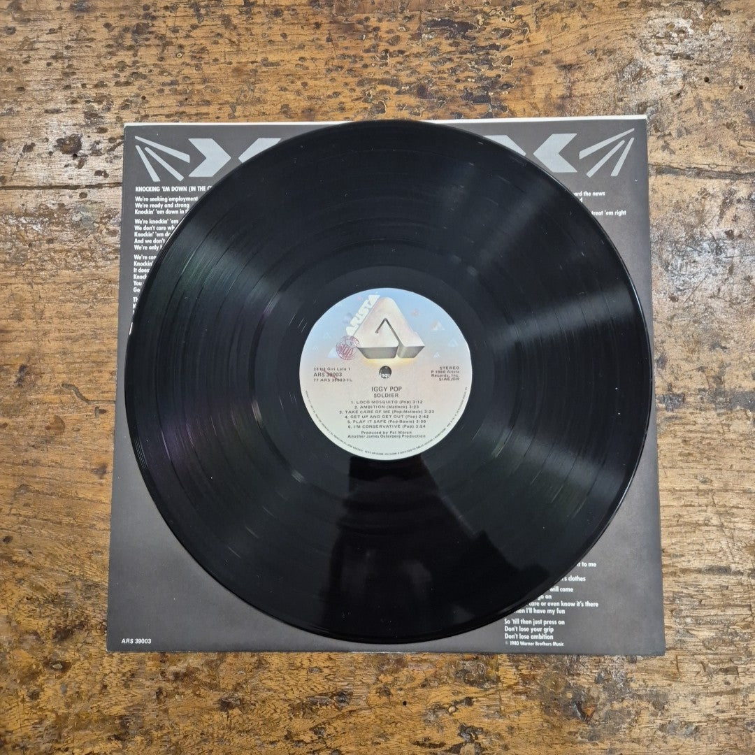 LP Iggy Pop - Soldier ARS 39003 Made In Italy 1980 Musica New Wave Vinile