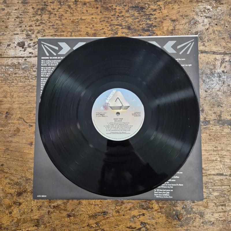 LP Iggy Pop - Soldier ARS 39003 Made In Italy 1980 Musica New Wave Vinile