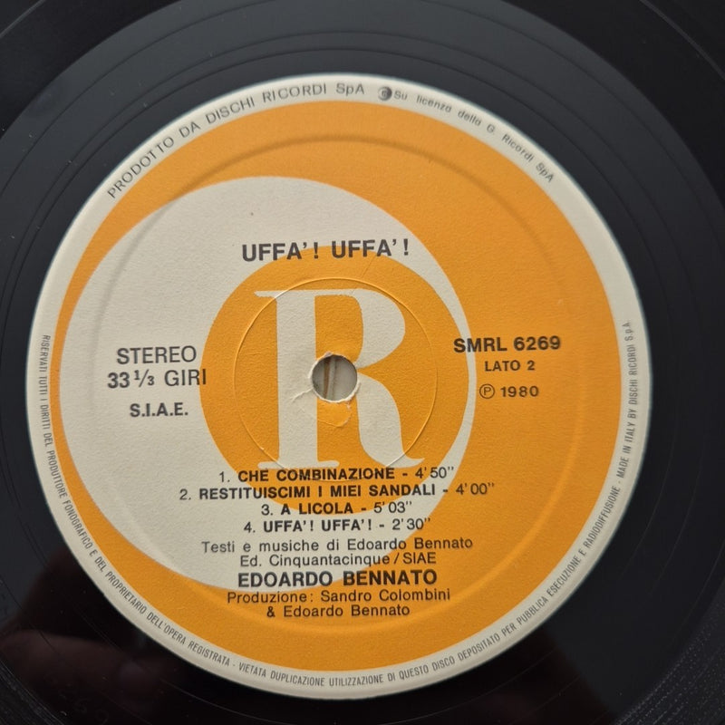LP Edoardo Bennato Uffà! Uffà! SMRL 6269 Musica Italiana Pop Folk Vinile