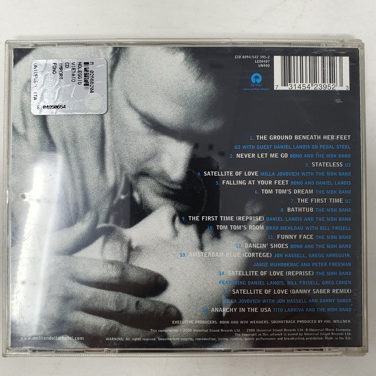 CD COLONNA SONORA Various – The Million Dollar Hotel Island Records