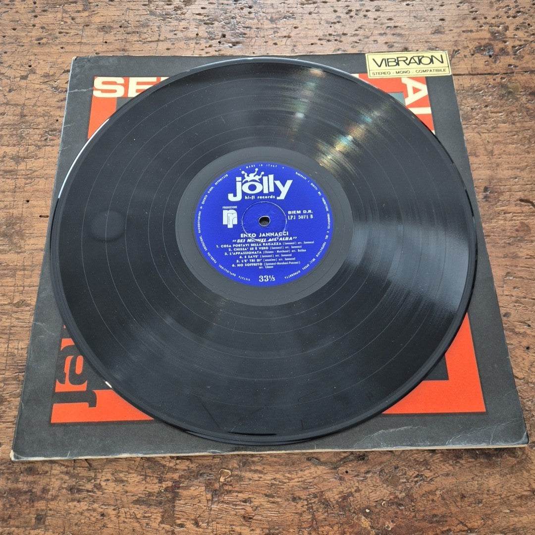 LP Enzo Jannacci - Sei Minuti All'alba LPJ 5071 Musica Italiana Vinile