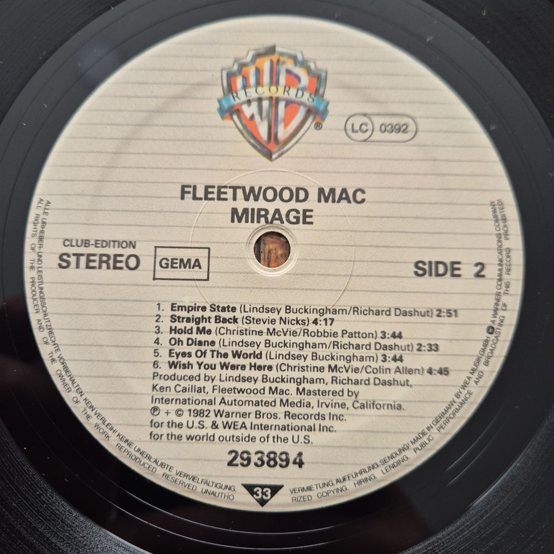 LP Fleetwood Mac - Mirage 293894 Musica Pop Rock Vinile