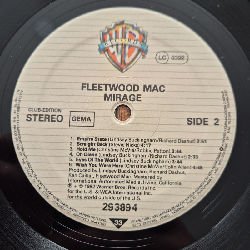 LP Fleetwood Mac - Mirage 293894 Musica Pop Rock Vinile