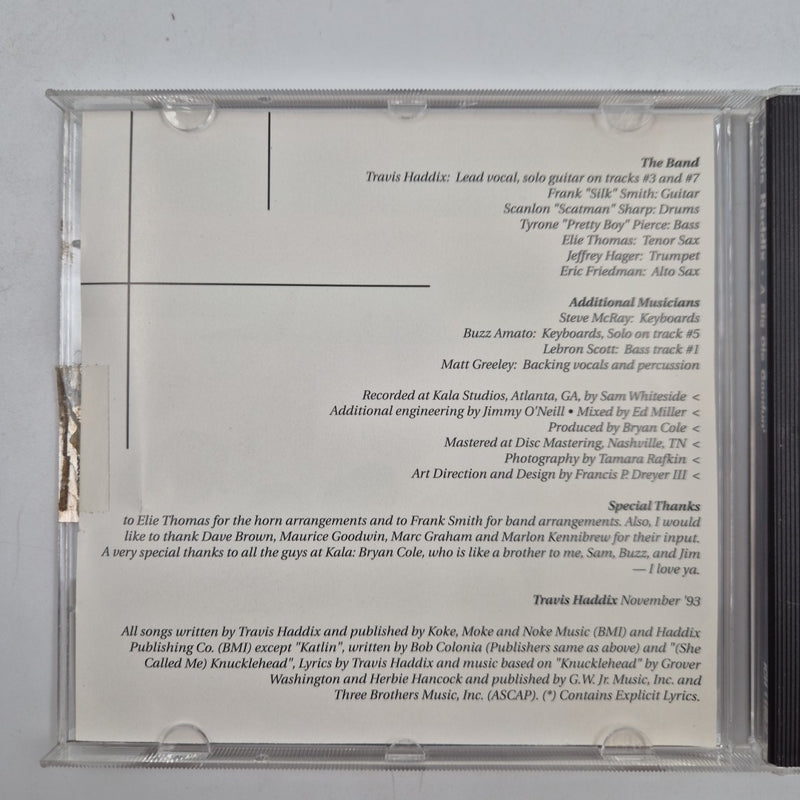 CD Jazz TRAVIS HADDIX and The Travis Haddix Band - A Big Ole Goodun' Funk Soul