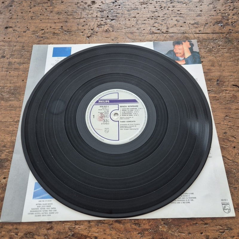 LP Fabio Concato - Senza Avvisare 830 037-1 Musica Italiana Vinile
