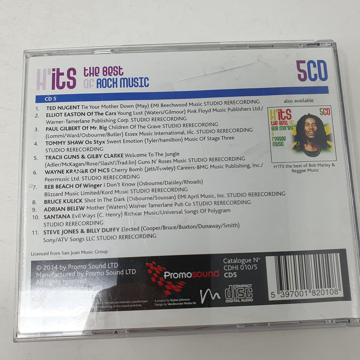 CD Various H'ITS The Best Of Rock Music Promosound CDHI010/5