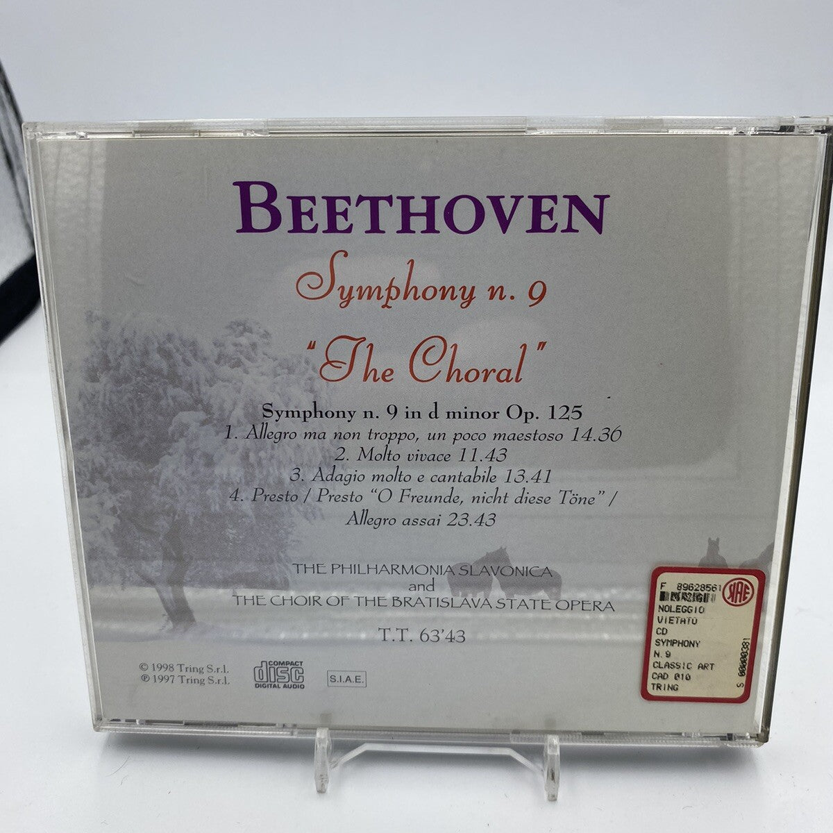 CD Beethoven Sinfonia N9 And The Choral