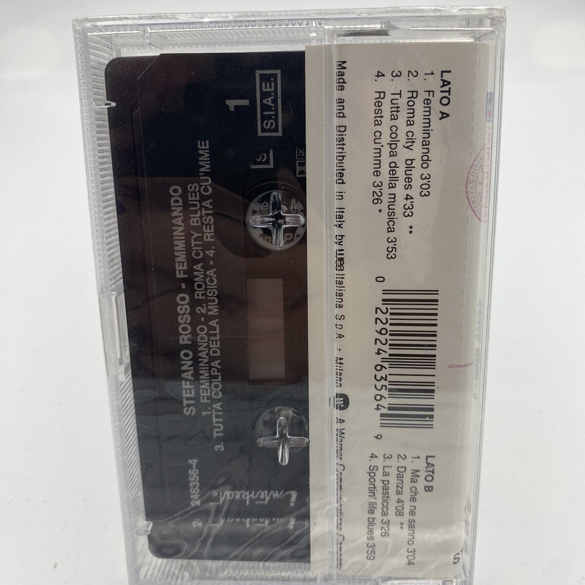 MUSICASSETTA Tape SS Stefano Rosso – Femminando Italy 1989