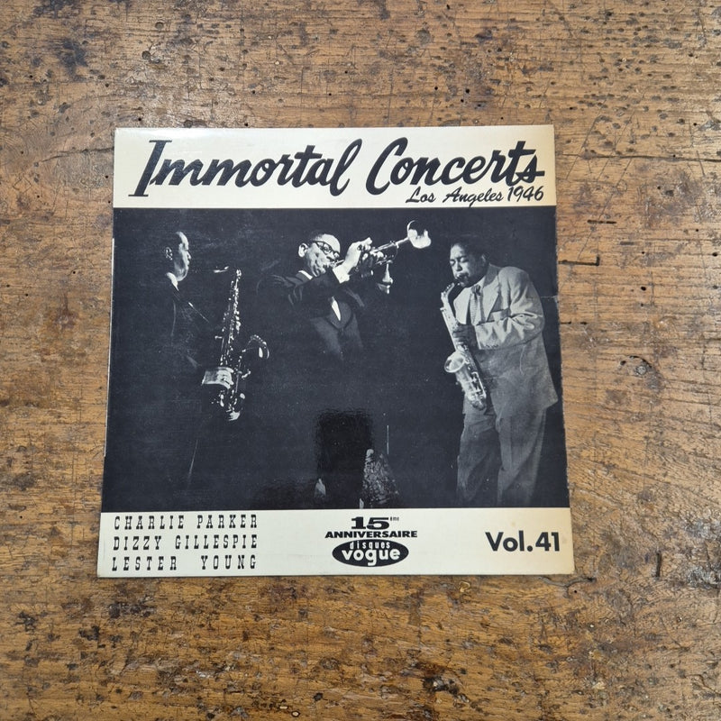 LP Charlie Parker Dizzy Gillespie Lester Young Immortal Concerts Musica Jazz
