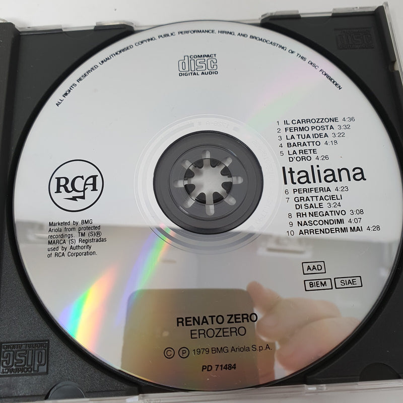 CD Renato Zero – Erozero RCA – PD 71484