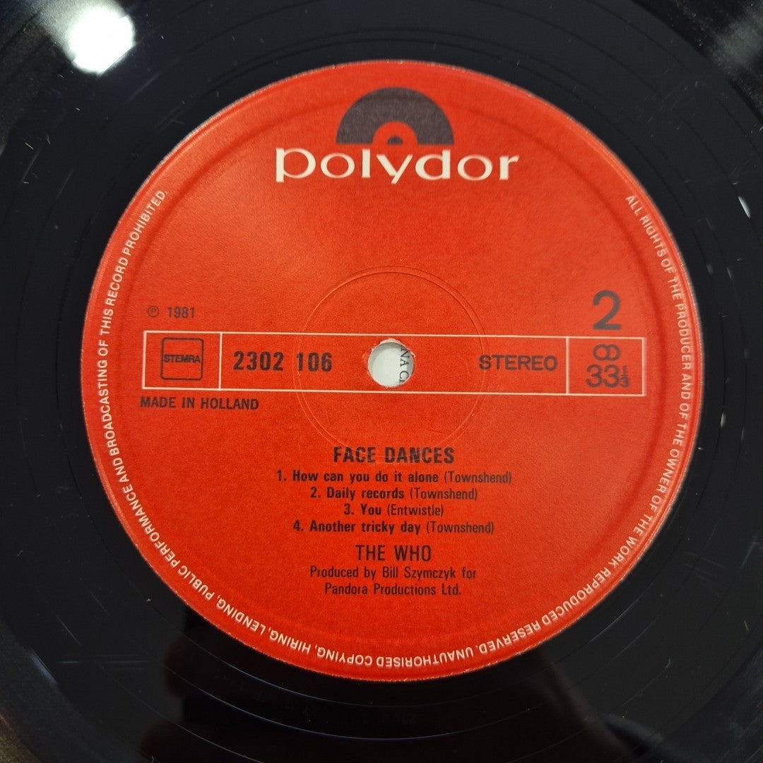 LP The Who - Face Dances 2302 106 Polydor Hollans 1981 Musica Vinile Rock
