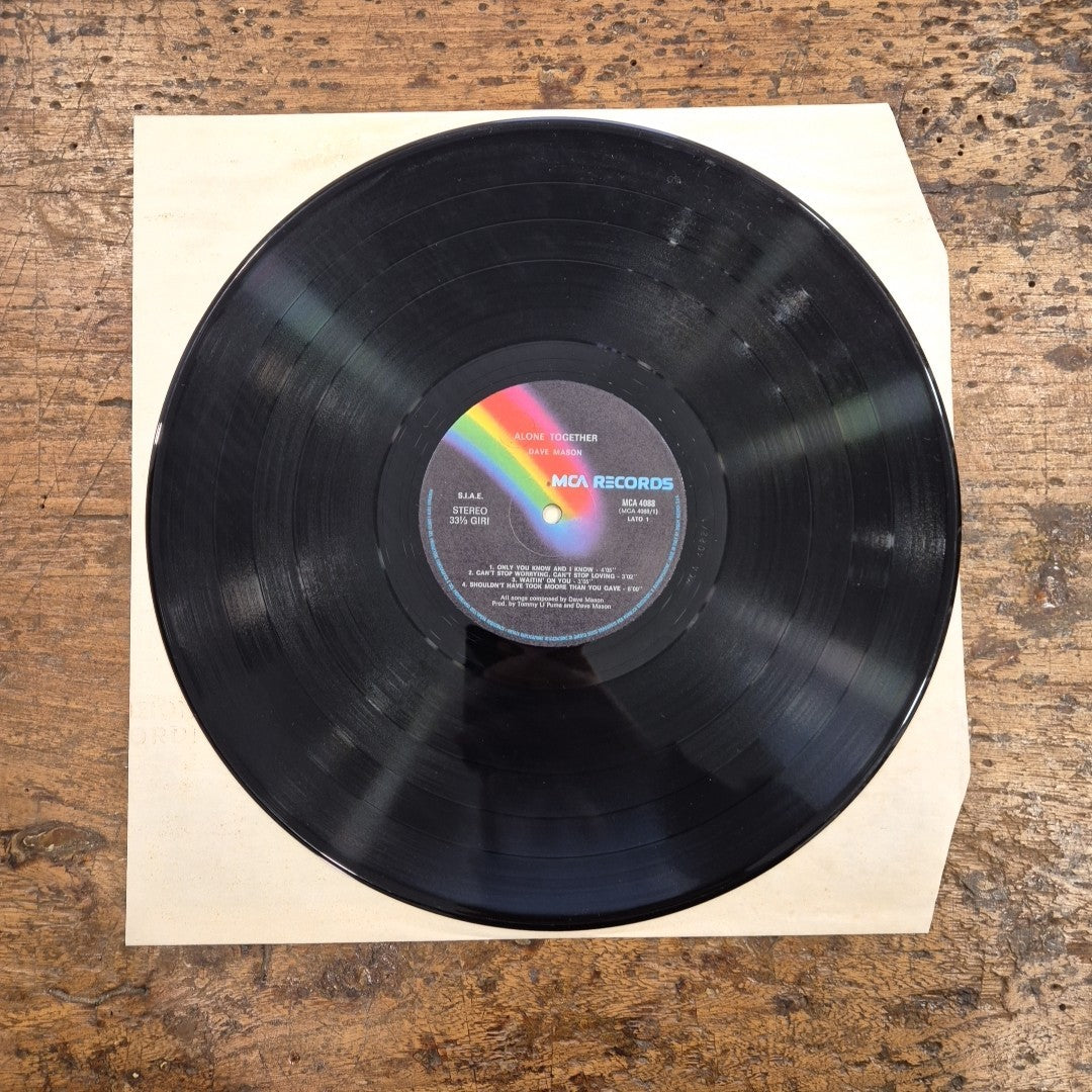 LP Dave Mason - Alone Together MCA 4088 Made In Italy Musica Rock Vinile