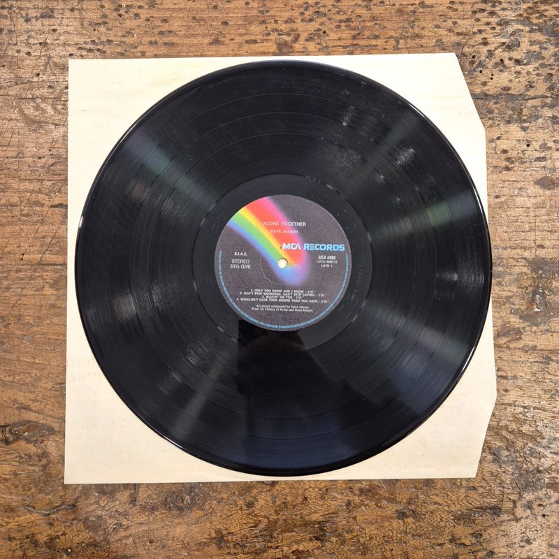 LP Dave Mason - Alone Together MCA 4088 Made In Italy Musica Rock Vinile