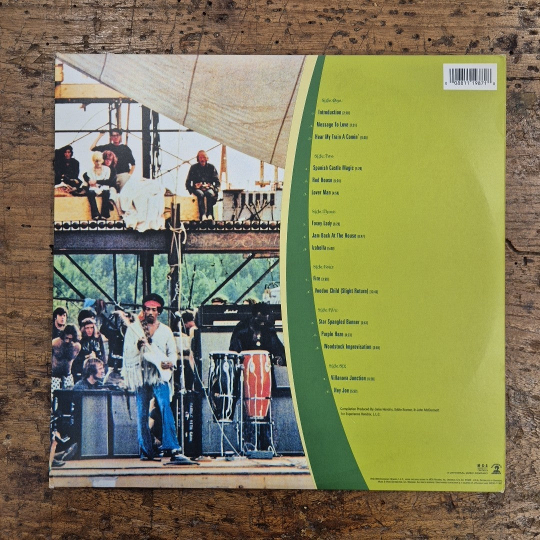 LP The Jimi Hendrix Experience - Live At Woodstock MCA3-11987 Psychedelic Rock