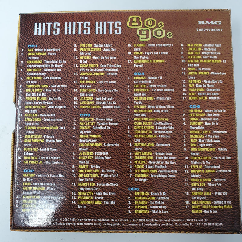 CD Various – Hits Hits Hits 80s 90s BMG – 74321793052Box 6cd