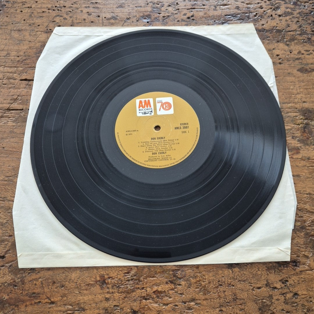 LP Don Everly AMLS 2007 UK 1971 Musica Rock New Wave Vinile Pop