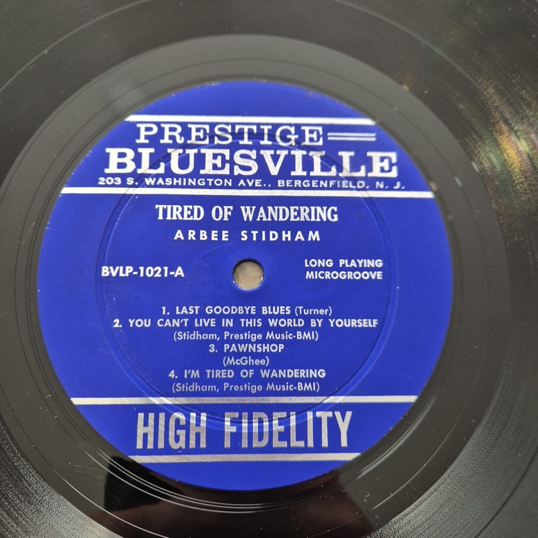 LP Arbee Stidham - Tired Of Wandering BVLP-1021 BLUESVILLE Vinile Jazz Blues