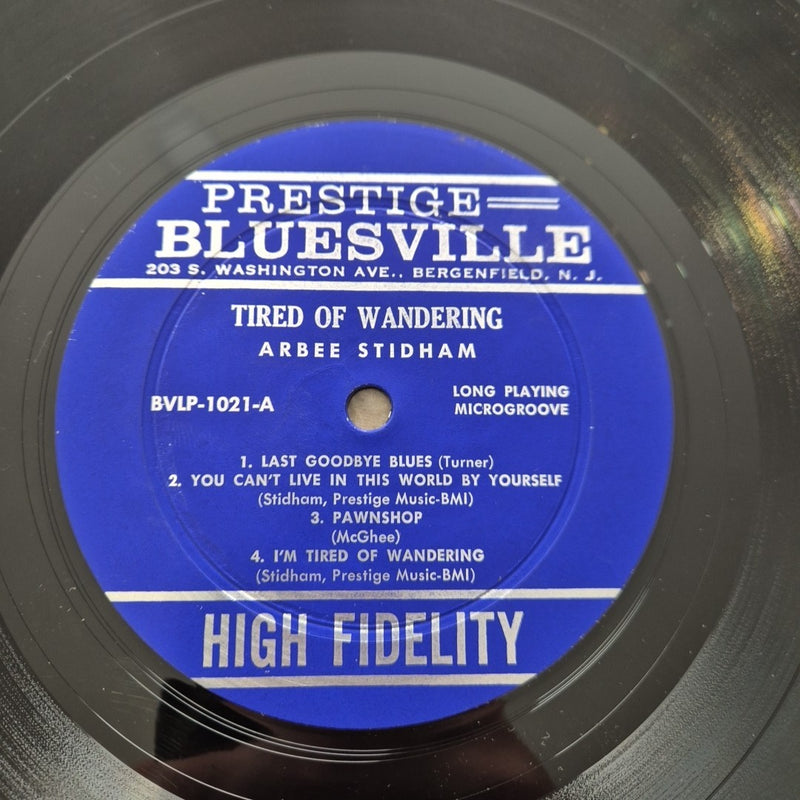 LP Arbee Stidham - Tired Of Wandering BVLP-1021 BLUESVILLE Vinile Jazz Blues