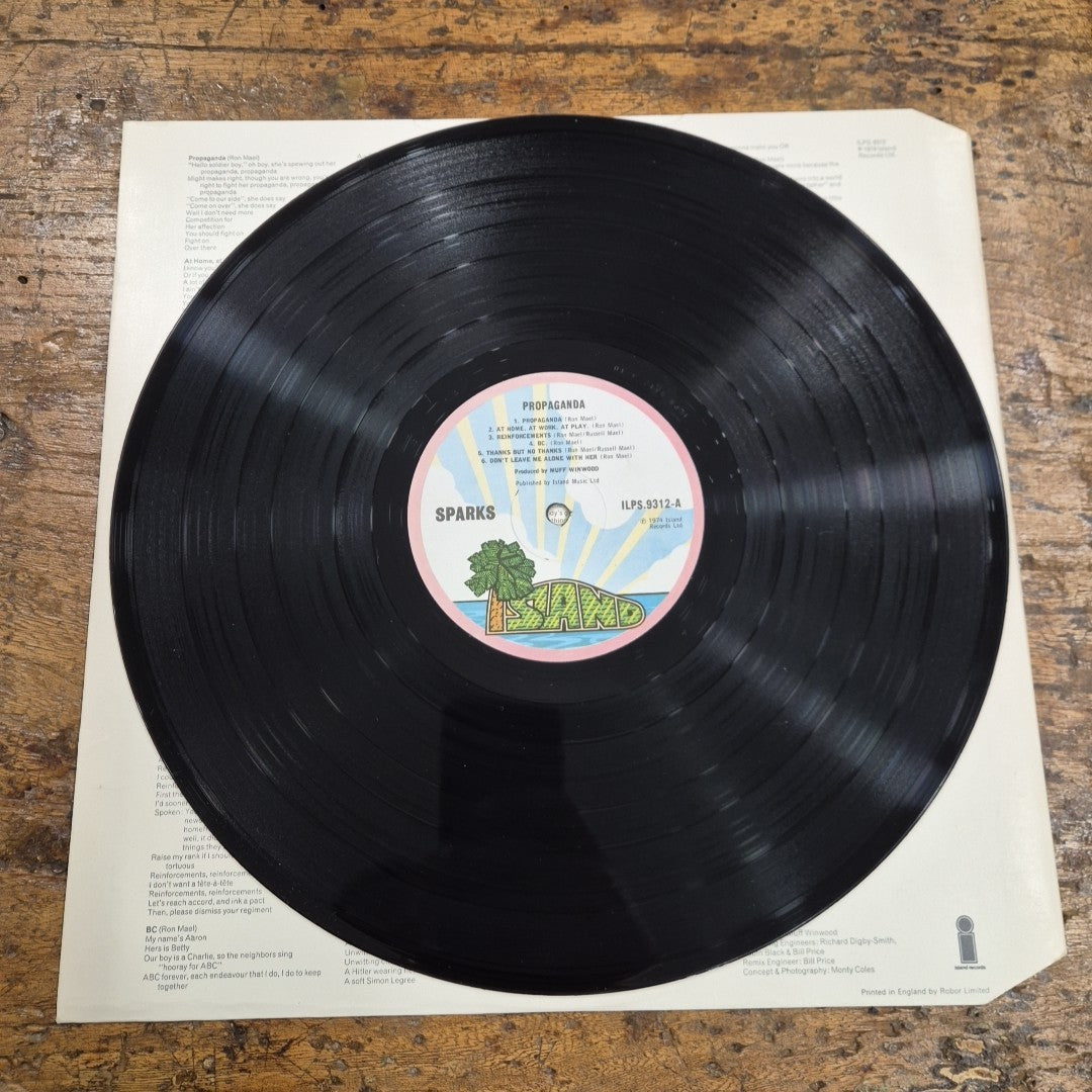 LP Sparks - Propaganda ILPS 9312 made In Uk 1974 Musica Rock Vinile